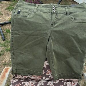 Olive Green Women's Shorts